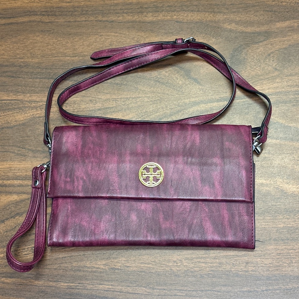 Tory Burch Burgundy Crossbody Bag
